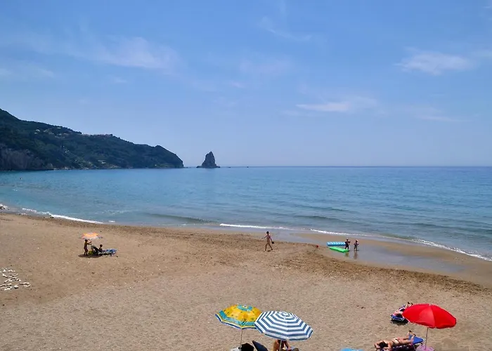 Haustierfreundliches Holiday Apartments Maria With Pool And Panorama View - Agios Gordios Beach